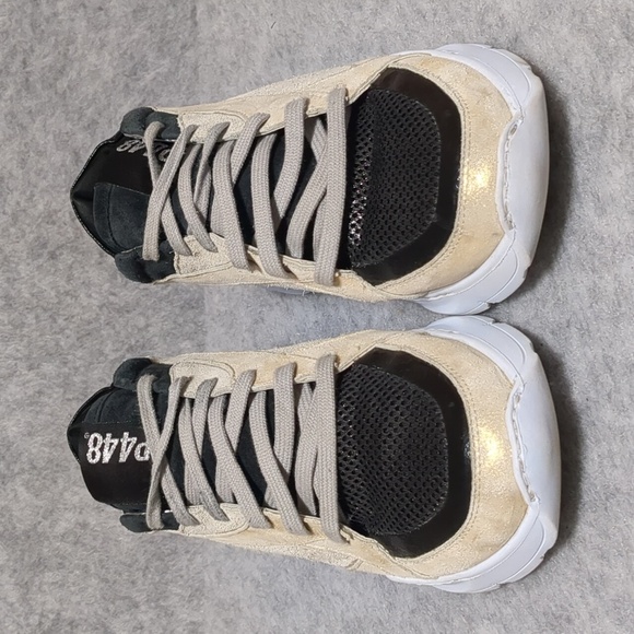 P448 Leia Metallic Chunky Dad Sneakers Gold Black Women's Size EU 38 - Picture 5 of 11